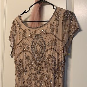 Pizarro Nights Embellished Mesh Gown